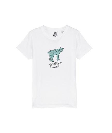 lanoix-tshirt-coton-biologique-enfant-lynx-blanc